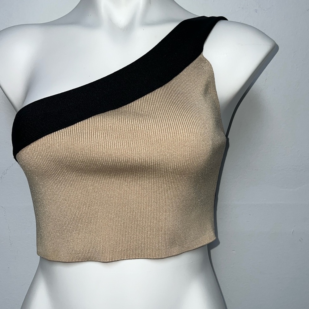 Milo knit block color cropped top